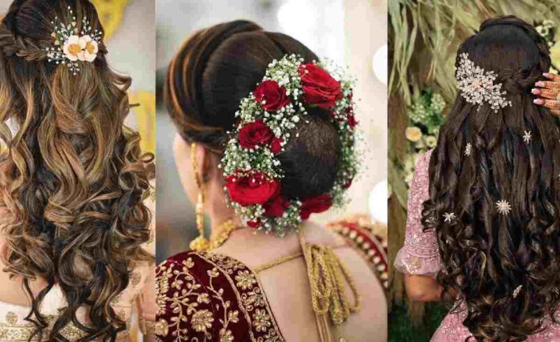 Modern Indian Wedding Hairstyles for Long Hair