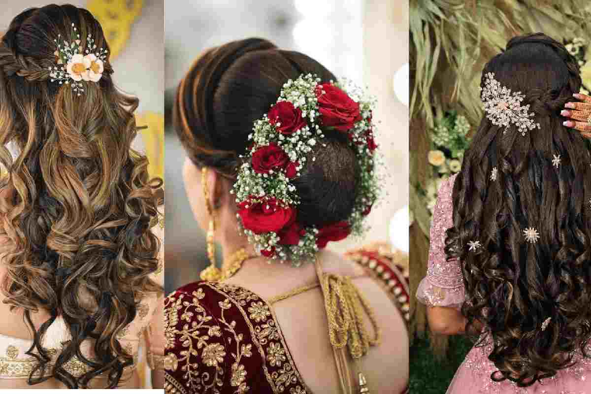 Modern Indian Wedding Hairstyles for Long Hair